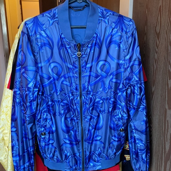 Versace Jackets & Coats Very Rare Versace Baroque Scroll Blue